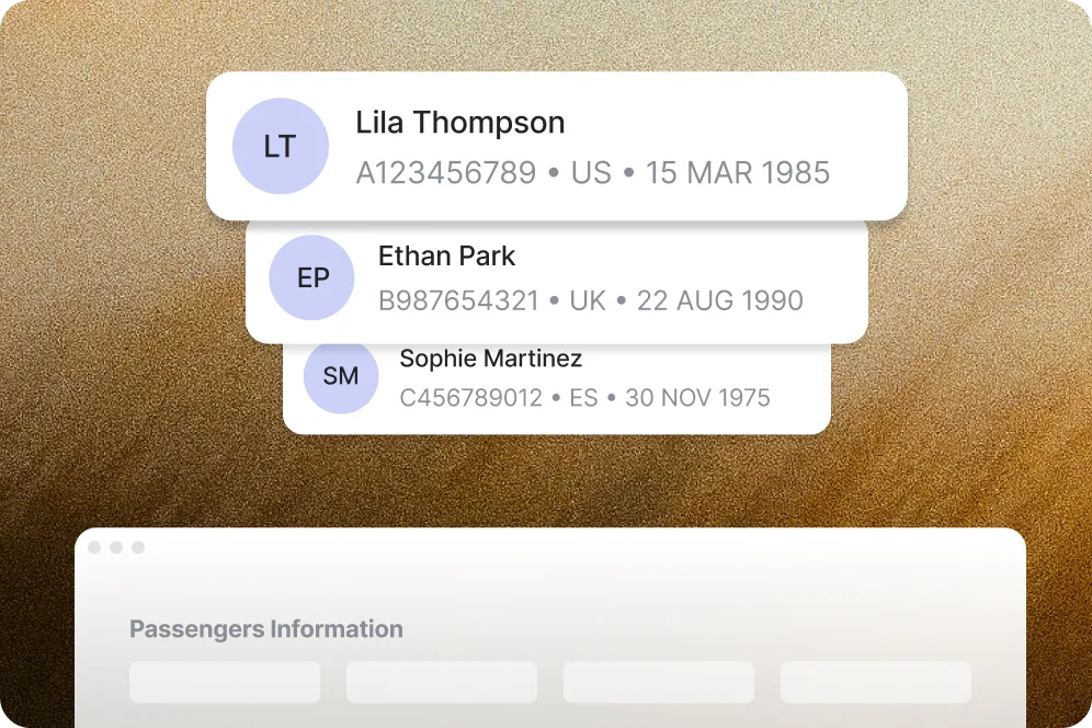 Three profiles being mapped to an information form automatically